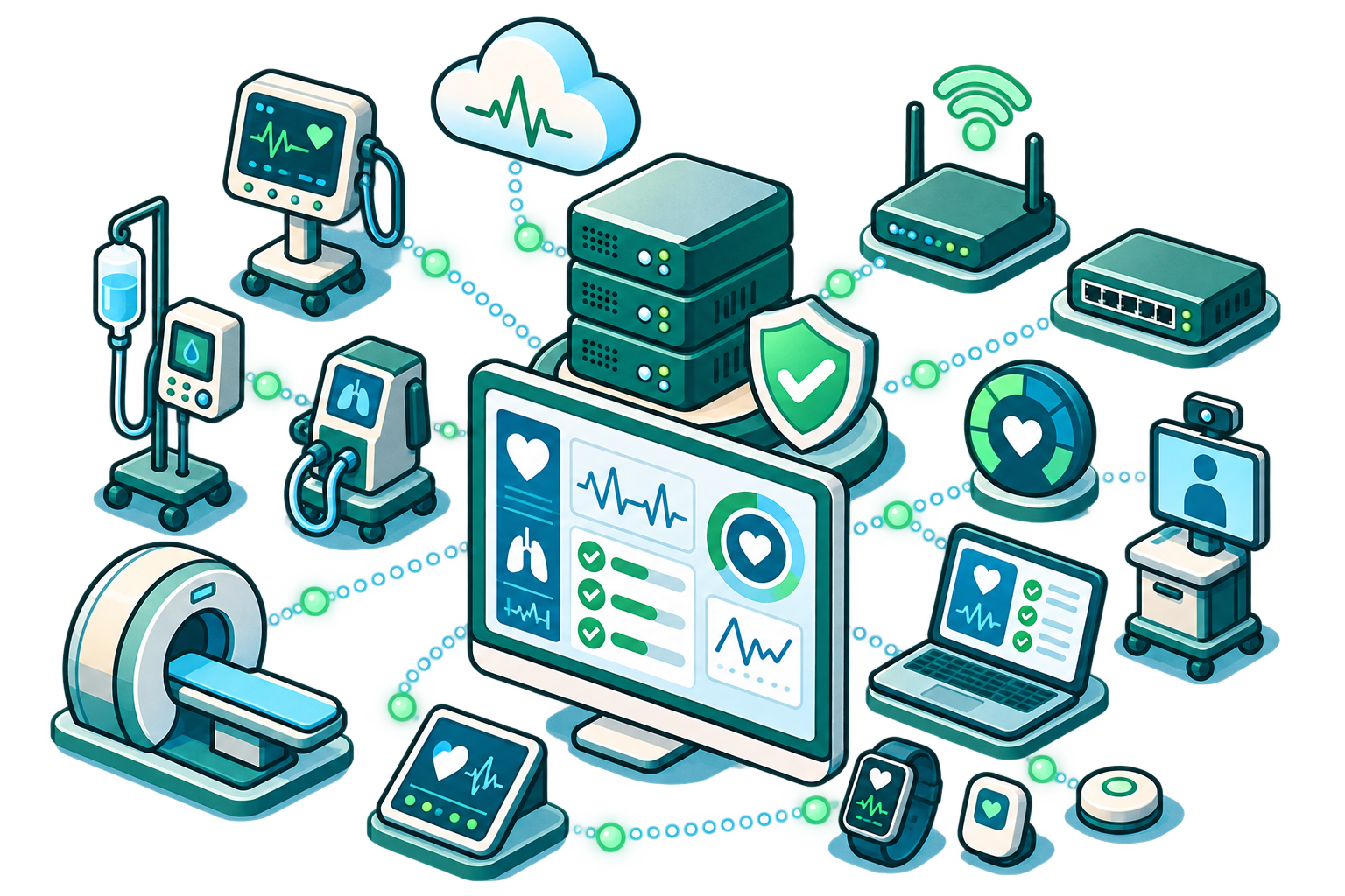 Monitor IoMT and Connected Medical Systems