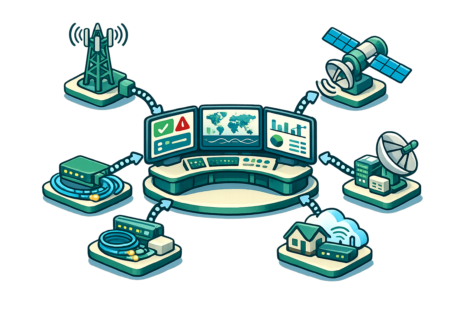 Network and Server Monitoring for Telecommunications