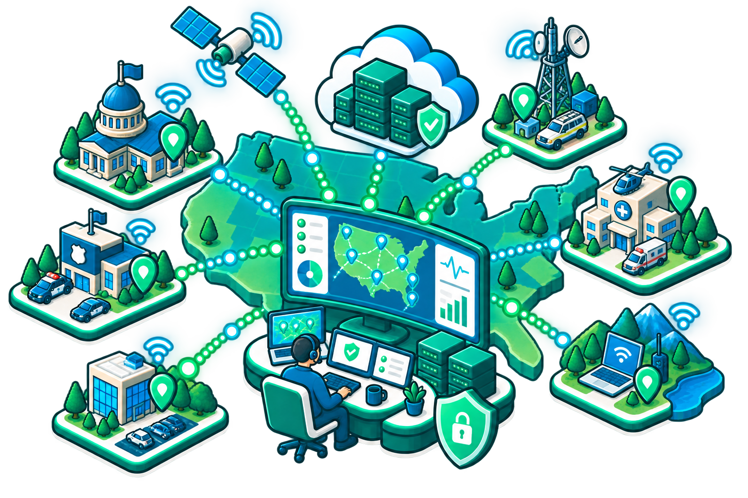 Visualize Distributed Facilities and Field Locations